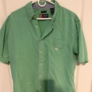 Chaps Men's Green Gingham Shirt